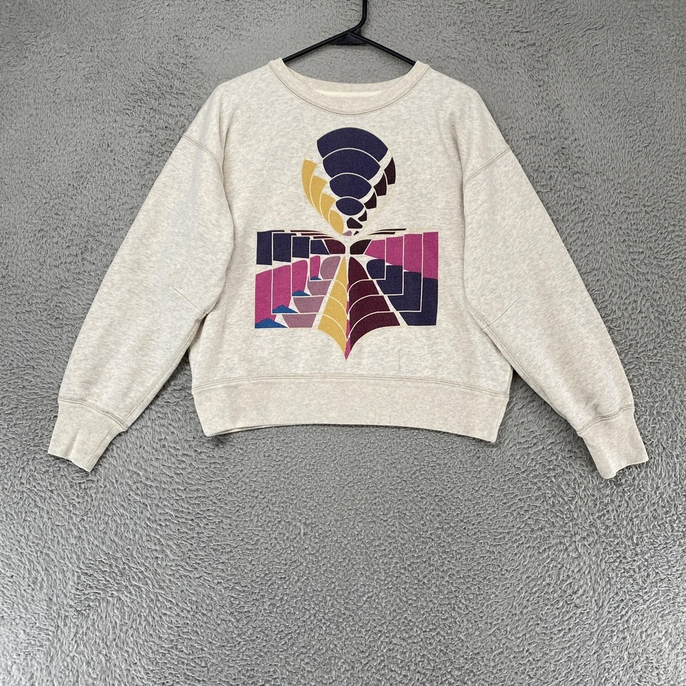 Isabel Etoile Marant Sweatshirt Womens 38 Mobyli Retro Crewneck Fleece Graphic